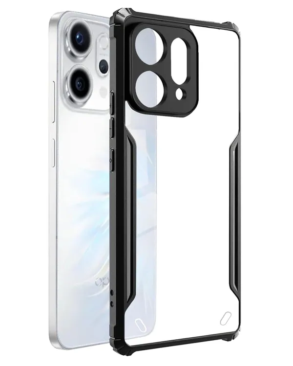 Back_Case_Cover_For_Oppo_Reno_14_5g_Slim_Anti_Yellow_Protective_Shock_Proof_Bumper_Hybrid_Pc_With_Tpu_Frame_Transparent_Clear