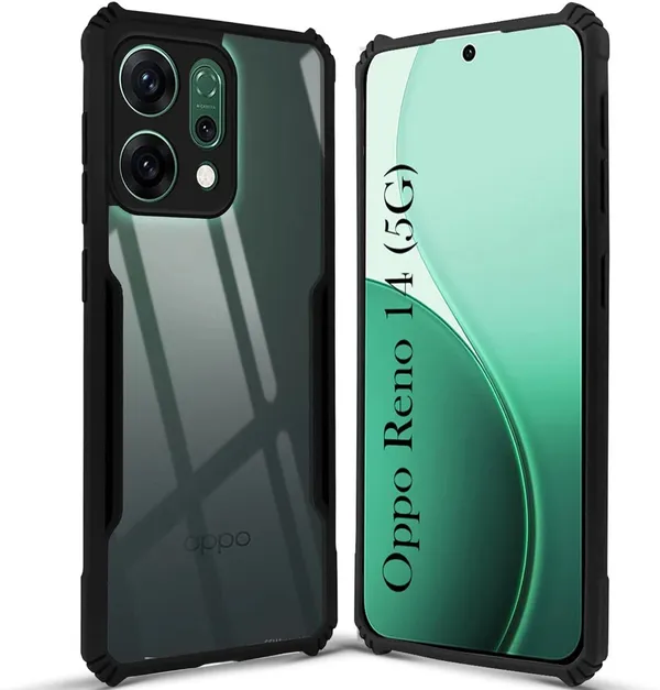 Back_Case_Cover_For_Oppo_Reno_14_5g_Slim_Anti_Yellow_Protective_Shock_Proof_Bumper_Hybrid_Pc_With_Tpu_Frame_Transparent_Clear