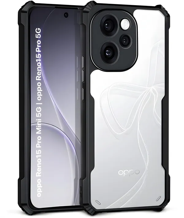 Back_Case_Cover_For_Oppo_Reno_15_Pro__Slim_Anti_Yellow_Protective___Shockproof_Bumper___Hybrid_Pc_Plus_Tpu_Frame___Transparent_Clear