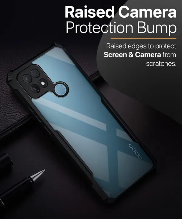 Back_Case_Cover_For_Oppo_A15__A15s_Slim_Anti_Yellow_Protective_Shock_Proof_Bumper_Hybrid_Pc_With_Tpu_Frame_Transparent_Clear