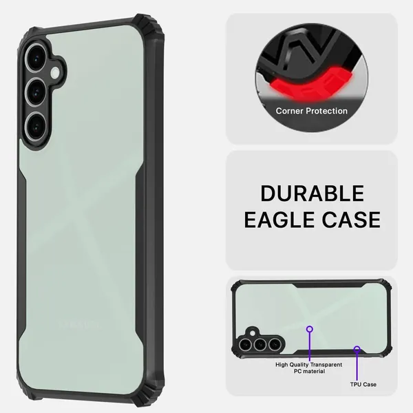 Back_Case_Cover_For_Samsung_S25_Fe__Slim_Anti_Yellow_Protective___Shockproof_Bumper___Hybrid_Pc_Plus_Tpu_Frame___Transparent_Clear
