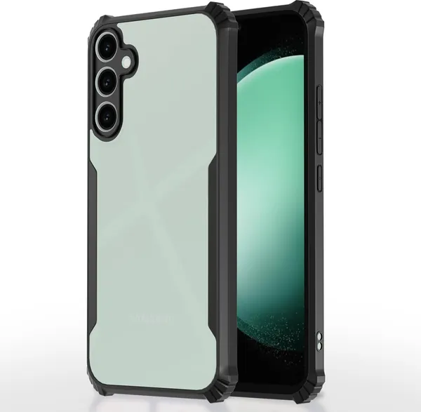 Back_Case_Cover_For_Samsung_S25_Fe__Slim_Anti_Yellow_Protective___Shockproof_Bumper___Hybrid_Pc_Plus_Tpu_Frame___Transparent_Clear