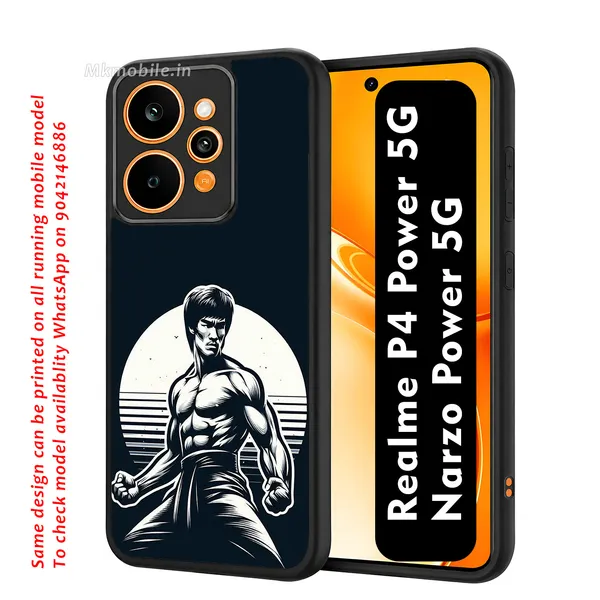 Martial_Arts_Fighter_Graphic_Dark_Design_Printed_Premium_Glossy_Back_Case_Cover_With_Camera_Protection_For_Realme_P4_Power_5G_/_Narzo_Power_5G_Mk000002_Bx