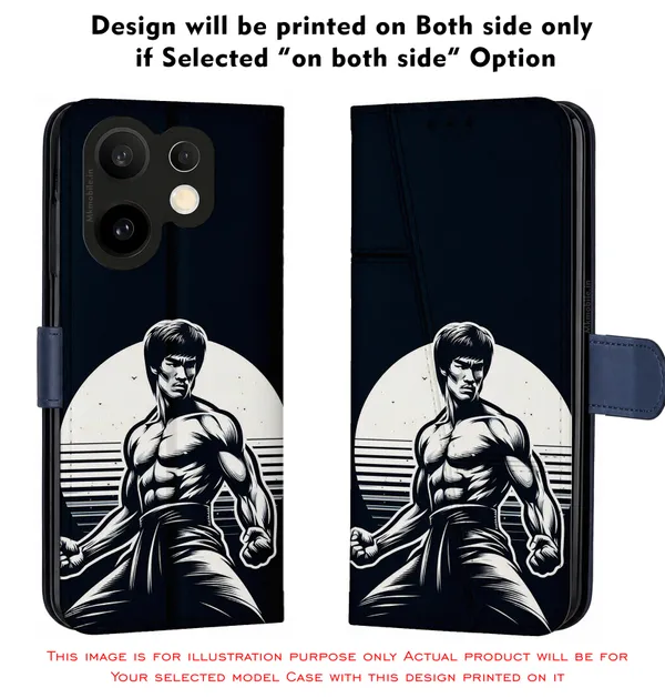 Martial_Arts_Fighter_Graphic_Dark_Design_Printed_Flip_Case_Cover_With_Camera_Protection_Mk000002_Fcuv