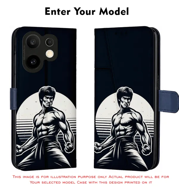 Martial_Arts_Fighter_Graphic_Dark_Design_Printed_Flip_Case_Cover_With_Camera_Protection_Mk000002_Fcuv