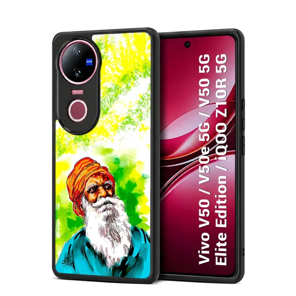 Nammalvar_Watercolor_Portrait_Design_Printed_Premium_Glossy_Back_Case_Cover_With_Camera_Protection_For_Vivo_V50_/_V50e_/_V50_5g_Elite_Edition_/_iQOO_Z10r_5g_Mk000003_Bx