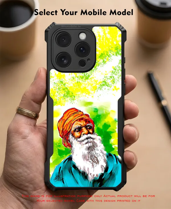 Nammalvar_Watercolor_Portrait_Design_Printed_Bumper_Glossy_Back_Case_Cover_With_Camera_Protection_Mk000003_Ip