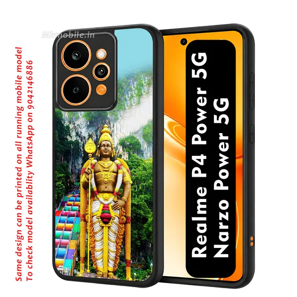 Lord_Murugan_Batu_Caves_Design_Printed_Premium_Glossy_Back_Case_Cover_With_Camera_Protection_For_Realme_P4_Power_5G_/_Narzo_Power_5G_Mk000006_Bx