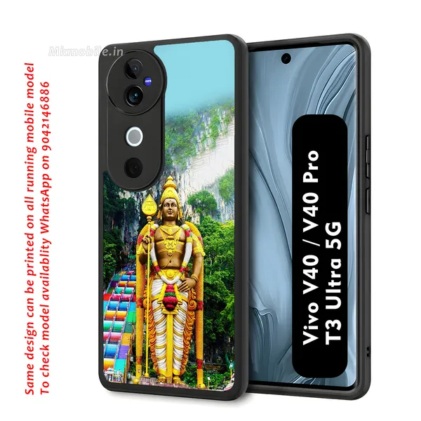 Lord_Murugan_Batu_Caves_Design_Printed_Premium_Glossy_Back_Case_Cover_With_Camera_Protection_For_Vivo_V40_5G_/_V40_Pro_5G_/_T3_Ultra_5G_Mk000006_Bx