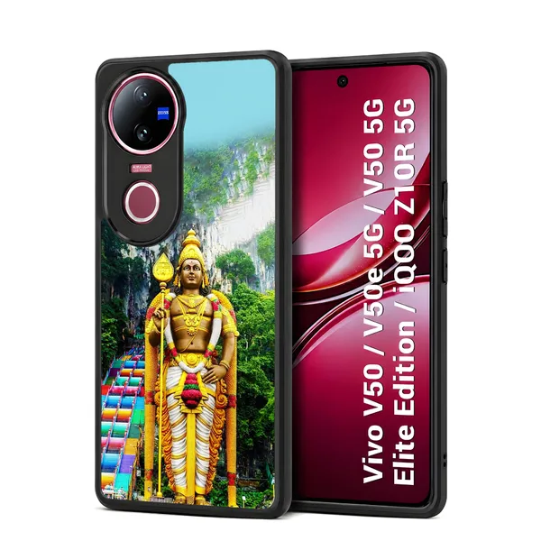 Lord_Murugan_Batu_Caves_Design_Printed_Premium_Glossy_Back_Case_Cover_With_Camera_Protection_For_Vivo_V50_/_V50e_/_V50_5g_Elite_Edition_/_iQOO_Z10r_5g_Mk000006_Bx