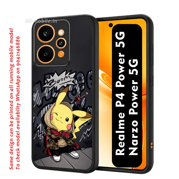 Multicolor_Pikachu_Graphic_Design_Printed_Premium_Glossy_Back_Case_Cover_With_Camera_Protection_For_Realme_P4_Power_5G_/_Narzo_Power_5G_Mk000008_Bx