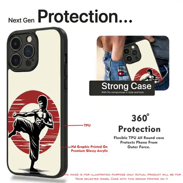 Martial_Arts_Silhouette_Retro_Design_Printed_Premium_Glossy_Back_Case_Cover_With_Camera_Protection_Mk000014_Bx