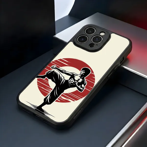 Martial_Arts_Silhouette_Retro_Design_Printed_Premium_Glossy_Back_Case_Cover_With_Camera_Protection_Mk000014_Bx
