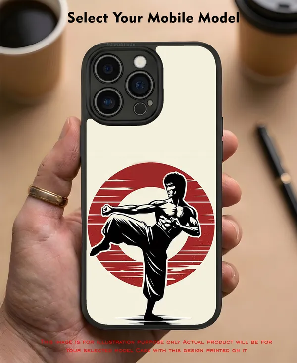 Martial_Arts_Silhouette_Retro_Design_Printed_Premium_Glossy_Back_Case_Cover_With_Camera_Protection_Mk000014_Bx