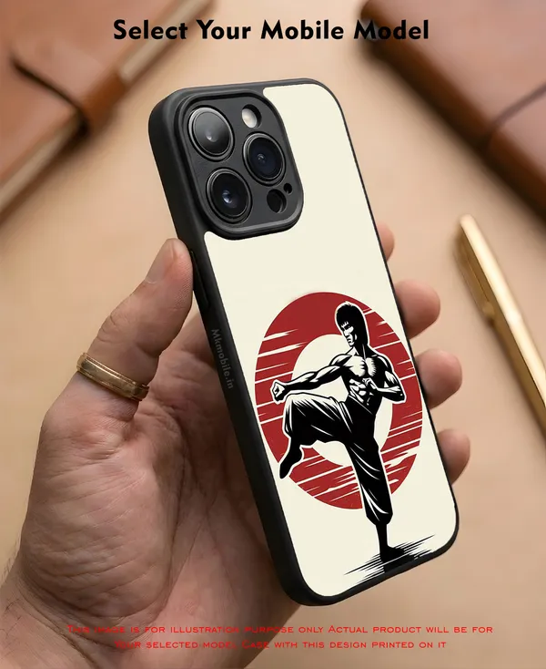 Martial_Arts_Silhouette_Retro_Design_Printed_Premium_Glossy_Back_Case_Cover_With_Camera_Protection_Mk000014_Bx