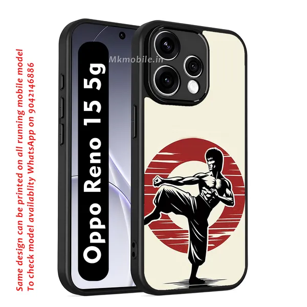 Martial_Arts_Silhouette_Retro_Design_Printed_Premium_Glossy_Back_Case_Cover_With_Camera_Protection_For_OPPO_RENO_15_5g_Mk000014_Bx
