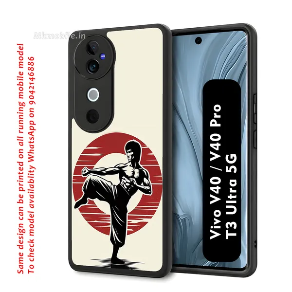 Martial_Arts_Silhouette_Retro_Design_Printed_Premium_Glossy_Back_Case_Cover_With_Camera_Protection_For_Vivo_V40_5G_/_V40_Pro_5G_/_T3_Ultra_5G_Mk000014_Bx