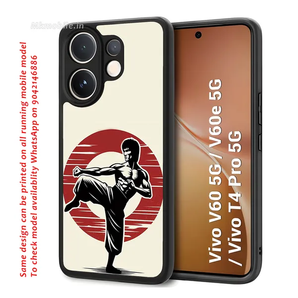 Martial_Arts_Silhouette_Retro_Design_Printed_Premium_Glossy_Back_Case_Cover_With_Camera_Protection_For_Vivo_V60_5G_/_V60e_/_T4_Pro_5G_Mk000014_Bx