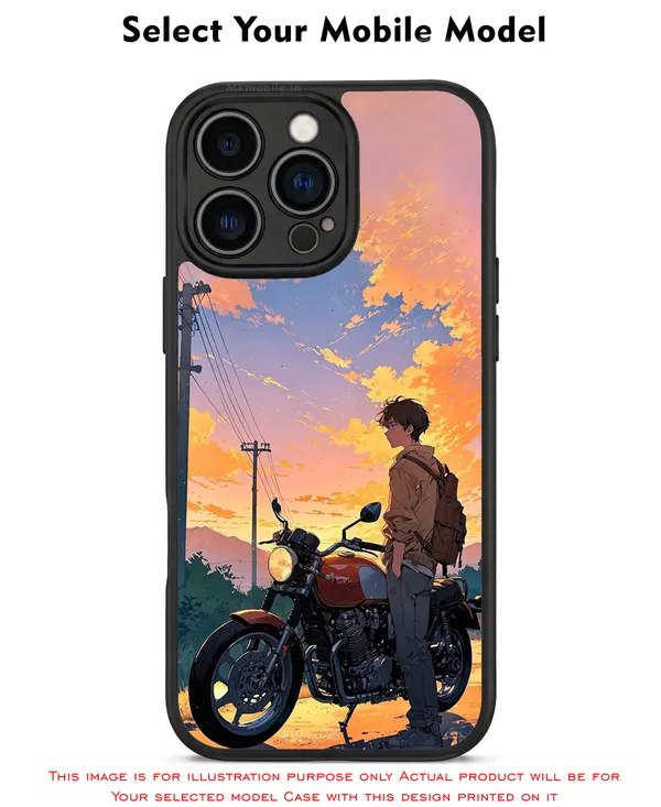 Anime_Sunset_Motorcycle_Rider_Design_Printed_Premium_Glossy_Back_Case_Cover_With_Camera_Protection_Mk000023_Bx