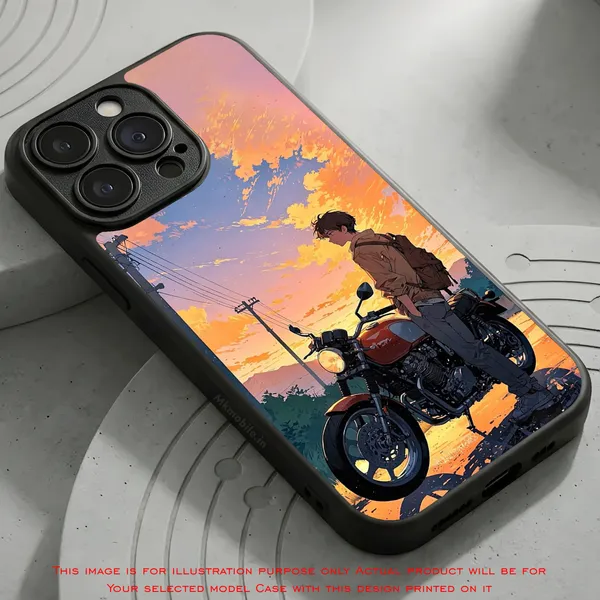 Anime_Sunset_Motorcycle_Rider_Design_Printed_Premium_Glossy_Back_Case_Cover_With_Camera_Protection_Mk000023_Bx