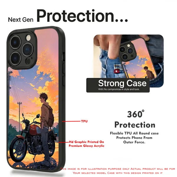 Anime_Sunset_Motorcycle_Rider_Design_Printed_Premium_Glossy_Back_Case_Cover_With_Camera_Protection_Mk000023_Bx