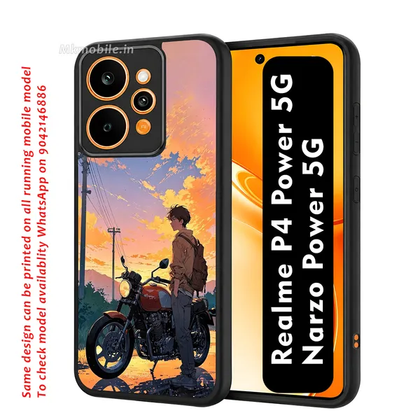 Anime_Sunset_Motorcycle_Rider_Design_Printed_Premium_Glossy_Back_Case_Cover_With_Camera_Protection_For_Realme_P4_Power_5G_/_Narzo_Power_5G_Mk000023_Bx