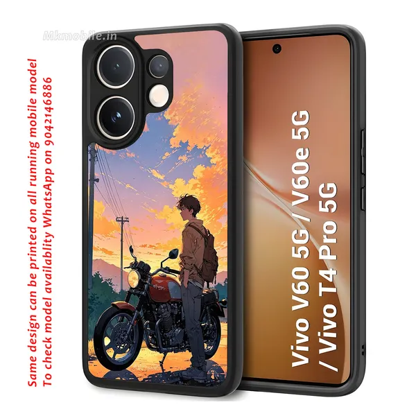 Anime_Sunset_Motorcycle_Rider_Design_Printed_Premium_Glossy_Back_Case_Cover_With_Camera_Protection_For_Vivo_V60_5G_/_V60e_/_T4_Pro_5G_Mk000023_Bx