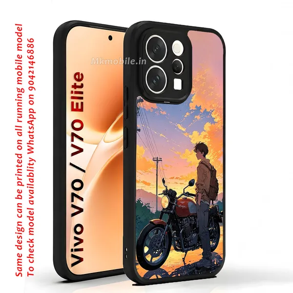 Anime_Sunset_Motorcycle_Rider_Design_Printed_Premium_Glossy_Back_Case_Cover_With_Camera_Protection_For_Vivo_V70_5G_/_V70_5G_Elite_Mk000023_Bx