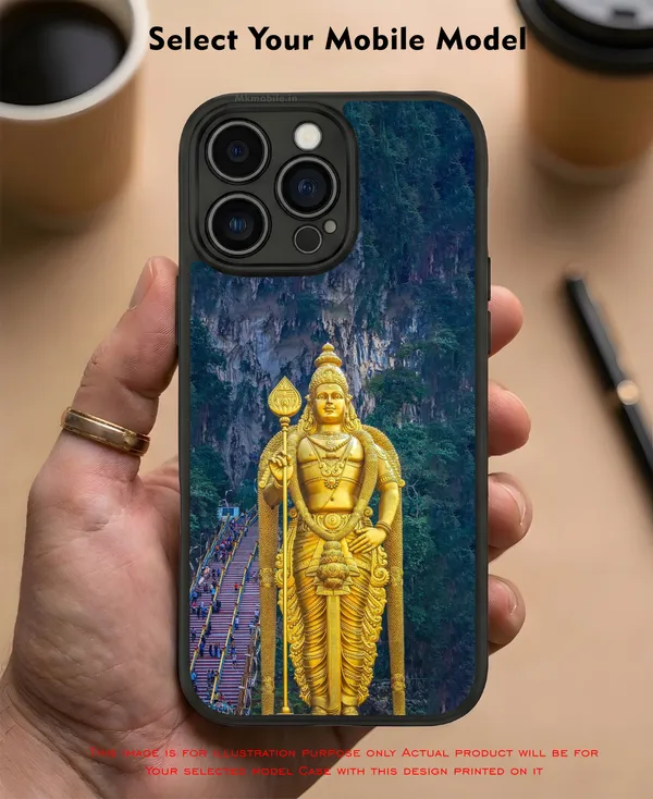 Lord_Murugan_Statue_Batu_Caves_Design_Printed_Premium_Glossy_Back_Case_Cover_With_Camera_Protection_Mk000040_Bx