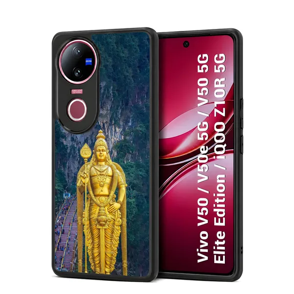 Lord_Murugan_Statue_Batu_Caves_Design_Printed_Premium_Glossy_Back_Case_Cover_With_Camera_Protection_For_Vivo_V50_/_V50e_/_V50_5g_Elite_Edition_/_iQOO_Z10r_5g_Mk000040_Bx