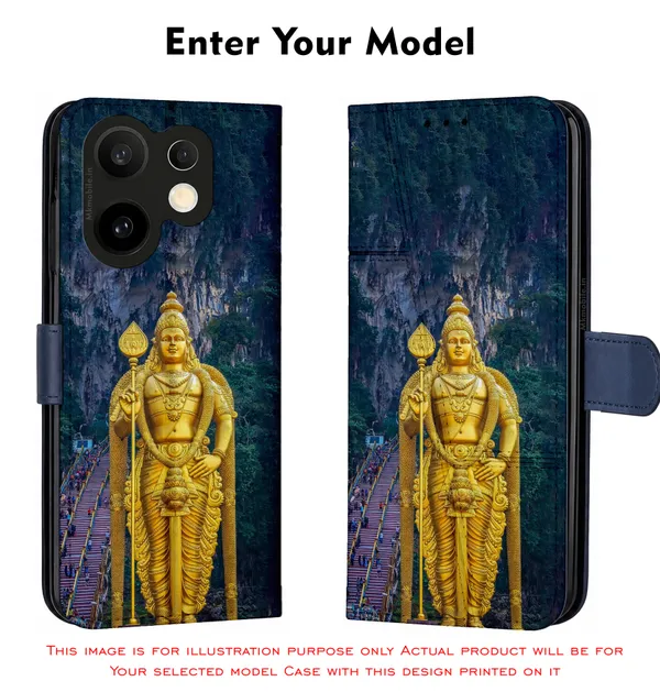 Lord_Murugan_Statue_Batu_Caves_Design_Printed_Flip_Case_Cover_With_Camera_Protection_Mk000040_Fcuv