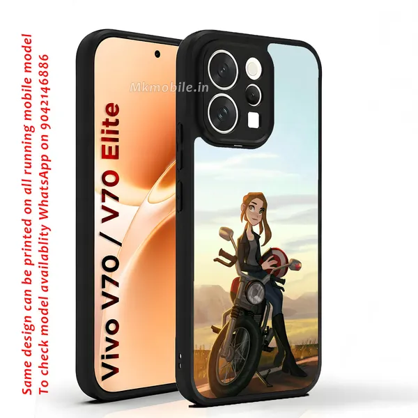 Illustrated_Character_Girl_On_Bike_Design_Printed_Premium_Glossy_Back_Case_Cover_With_Camera_Protection_For_Vivo_V70_5G_/_V70_5G_Elite_Mk000043_Bx