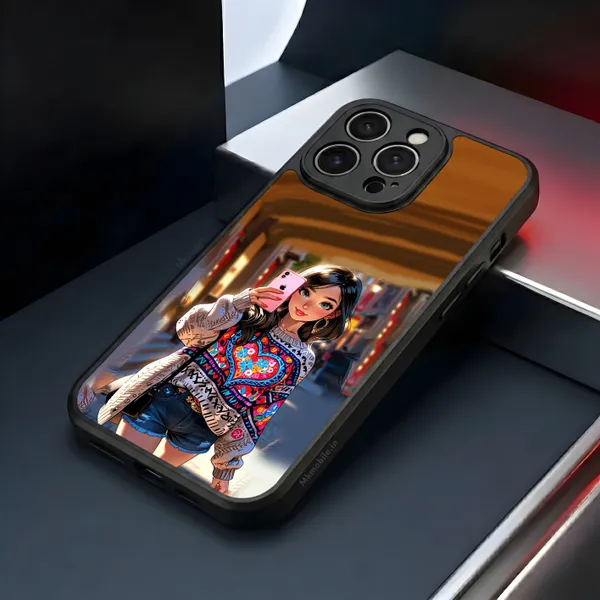 Boho_Cartoon_Girl_Design_Printed_Premium_Glossy_Back_Case_Cover_With_Camera_Protection_Mk000050_Bx