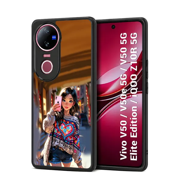Boho_Cartoon_Girl_Design_Printed_Premium_Glossy_Back_Case_Cover_With_Camera_Protection_For_Vivo_V50_/_V50e_/_V50_5g_Elite_Edition_/_iQOO_Z10r_5g_Mk000050_Bx