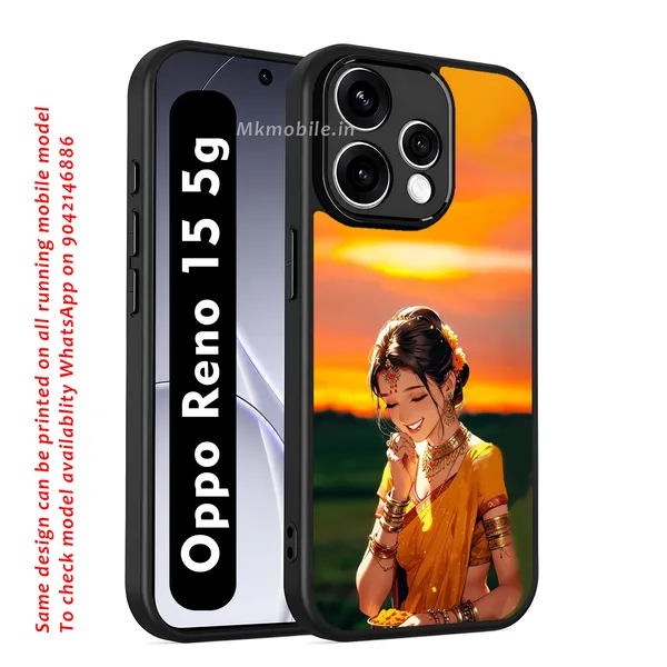 Girl_On_Saree_Illustrated_Design_Printed_Premium_Glossy_Back_Case_Cover_With_Camera_Protection_For_OPPO_RENO_15_5g_Mk000052_Bx