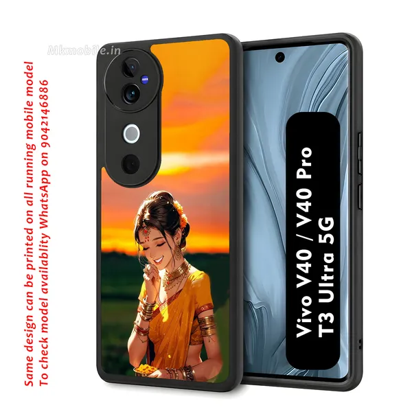 Girl_On_Saree_Illustrated_Design_Printed_Premium_Glossy_Back_Case_Cover_With_Camera_Protection_For_Vivo_V40_5G_/_V40_Pro_5G_/_T3_Ultra_5G_Mk000052_Bx