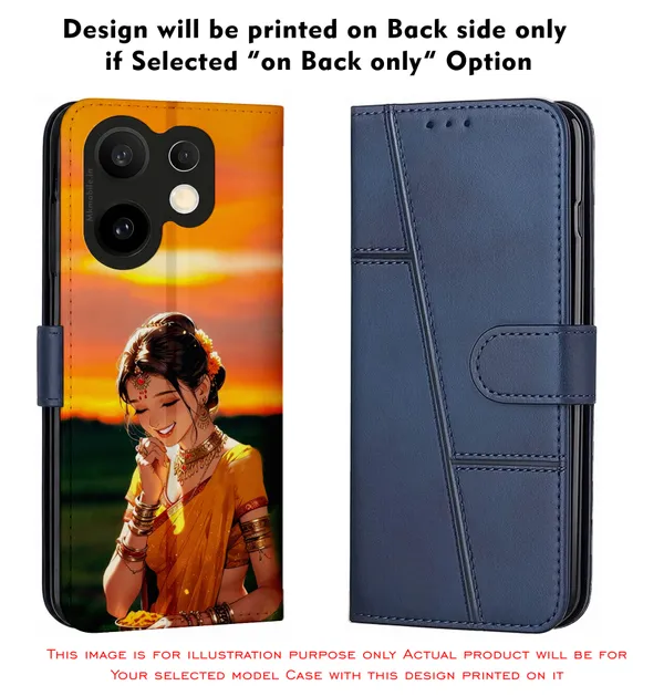 Girl_On_Saree_Illustrated__Design_Printed_Flip_Case_Cover_With_Camera_Protection_Mk000052_Fcuv