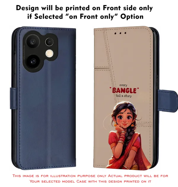 Beige_Illustrated_Bangle_Story_Design_Printed_Flip_Case_Cover_With_Camera_Protection_Mk000053_Fcuv