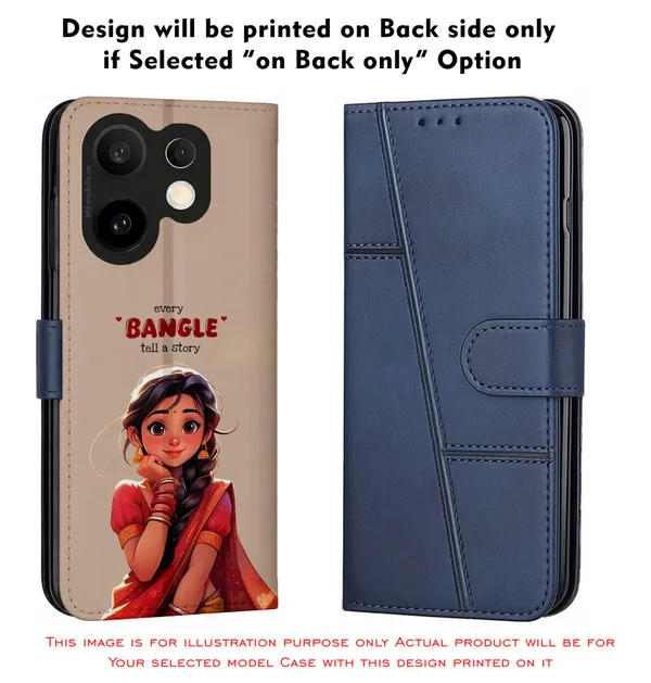 Beige_Illustrated_Bangle_Story_Design_Printed_Flip_Case_Cover_With_Camera_Protection_Mk000053_Fcuv
