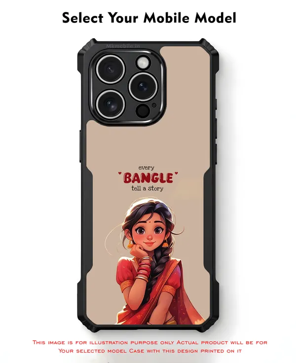 Beige_Illustrated_Bangle_Story_Design_Printed_Bumper_Glossy_Back_Case_Cover_With_Camera_Protection_Mk000053_Ip