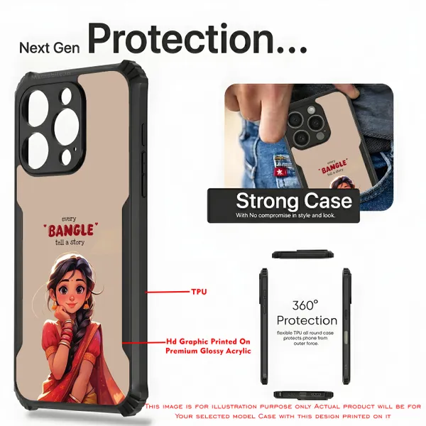 Beige_Illustrated_Bangle_Story_Design_Printed_Bumper_Glossy_Back_Case_Cover_With_Camera_Protection_Mk000053_Ip