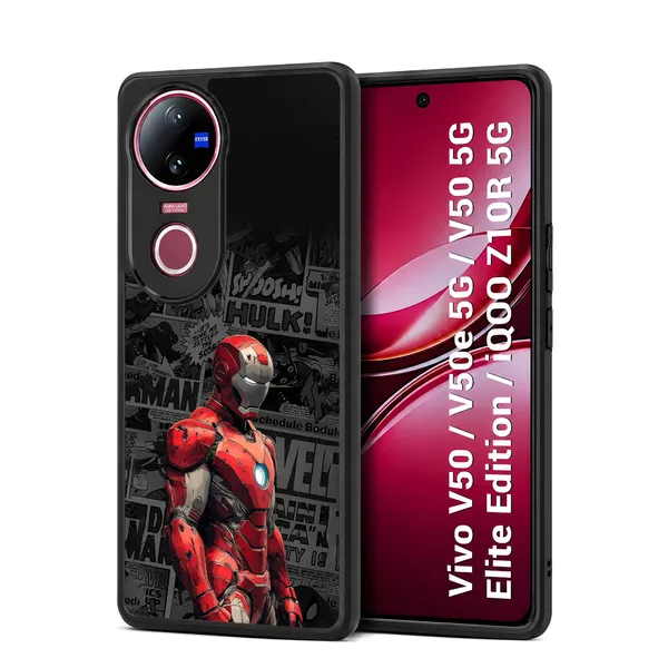 Iron_Man_Red_Armor_Comic_Art_Design_Printed_Premium_Glossy_Back_Case_Cover_With_Camera_Protection_For_Vivo_V50_/_V50e_/_V50_5g_Elite_Edition_/_iQOO_Z10r_5g_Mk000056_Bx