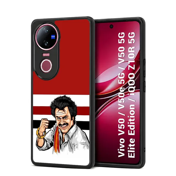 Rajinikanth_Red_Graphic_Design_Printed_Premium_Glossy_Back_Case_Cover_With_Camera_Protection_For_Vivo_V50_/_V50e_/_V50_5g_Elite_Edition_/_iQOO_Z10r_5g_Mk000060_Bx