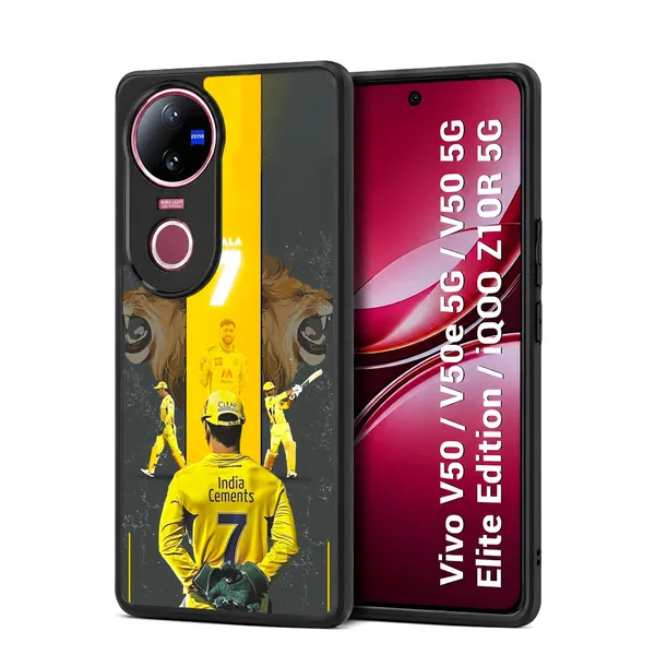 Yellow_Graphic_Cricket_Theme_Design_Printed_Premium_Glossy_Back_Case_Cover_With_Camera_Protection_For_Vivo_V50_/_V50e_/_V50_5g_Elite_Edition_/_iQOO_Z10r_5g_Mk000061_Bx