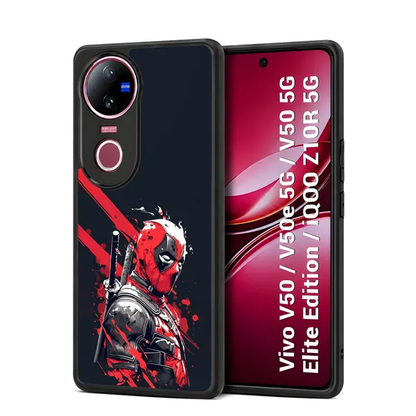 Red_And_Black_Astronaut_Design_Printed_Premium_Glossy_Back_Case_Cover_With_Camera_Protection_For_Vivo_V50_/_V50e_/_V50_5g_Elite_Edition_/_iQOO_Z10r_5g_Mk000062_Bx