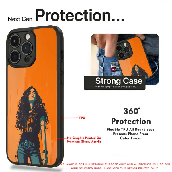 Orange_And_Black_Girl_Graphic_Design_Printed_Premium_Glossy_Back_Case_Cover_With_Camera_Protection_Mk000070_Bx