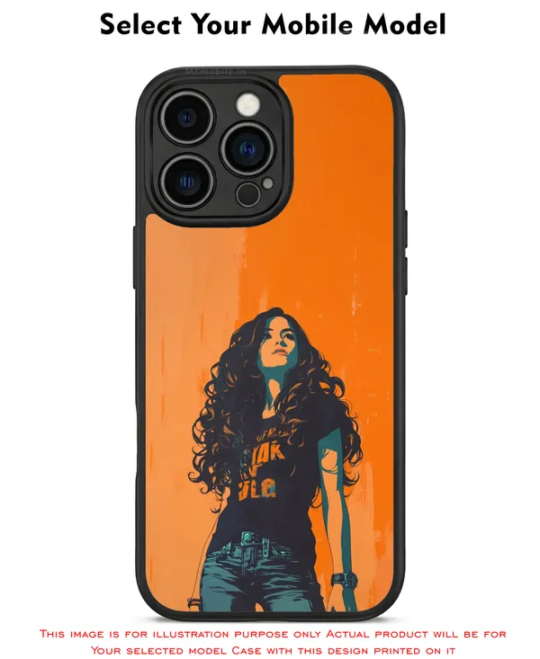 Orange_And_Black_Girl_Graphic_Design_Printed_Premium_Glossy_Back_Case_Cover_With_Camera_Protection_Mk000070_Bx