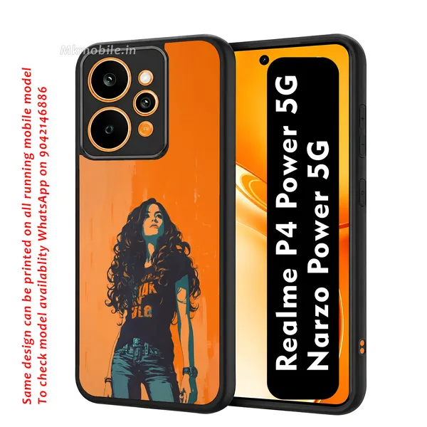 Orange_And_Black_Girl_Graphic_Design_Printed_Premium_Glossy_Back_Case_Cover_With_Camera_Protection_For_Realme_P4_Power_5G_/_Narzo_Power_5G_Mk000070_Bx