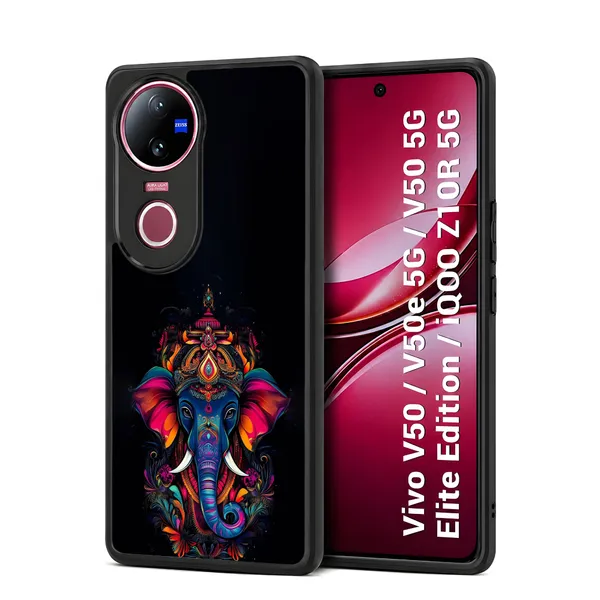 Colorful_Elephant_Ganapathy_Vinayagar_Design_Printed_Premium_Glossy_Back_Case_Cover_With_Camera_Protection_For_Vivo_V50_/_V50e_/_V50_5g_Elite_Edition_/_iQOO_Z10r_5g_Mk000074_Bx
