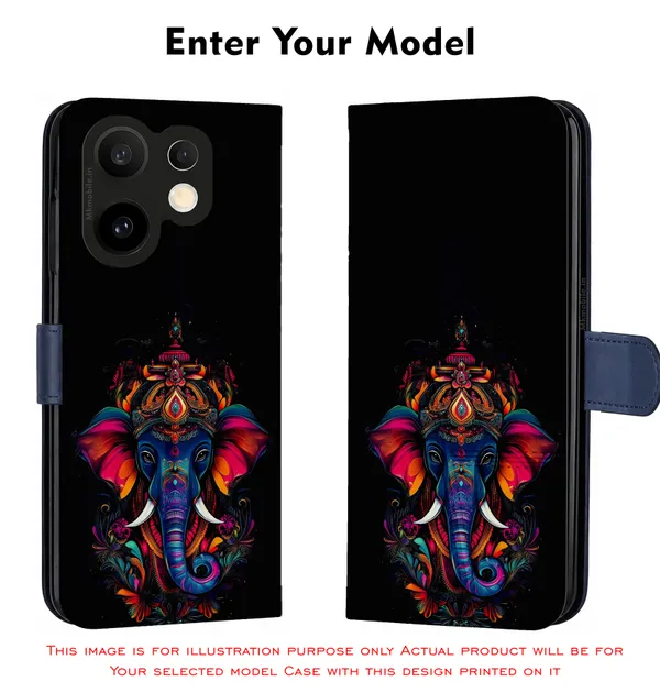 Colorful_Elephant_Ganapathy_Vinayagar_Design_Printed_Flip_Case_Cover_With_Camera_Protection_Mk000074_Fcuv